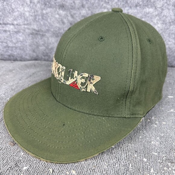 Quiksilver Olive Green Flexfit Hat Mens One Size Fits All Cotton/Spandex Blend - Picture 10 of 15
